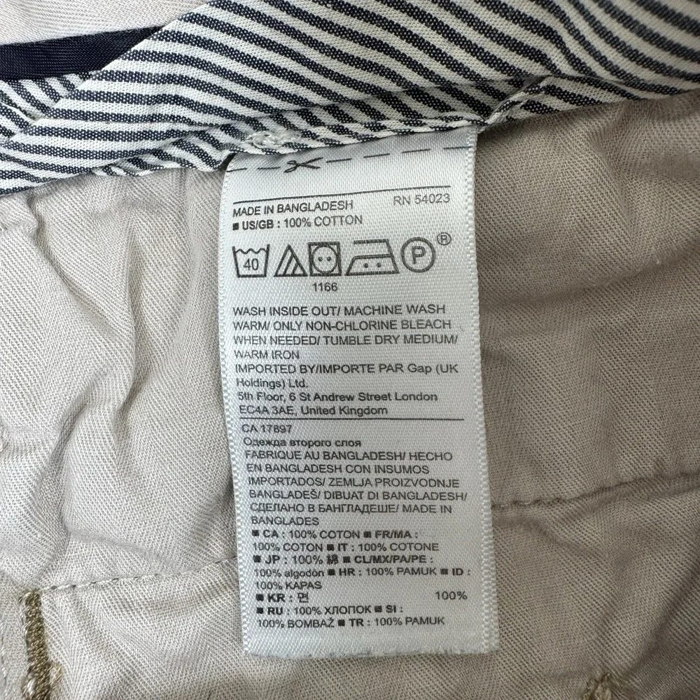 Banana Republic Aiden Chino Pants Men's 36x32 Khaki Tan 100% Cotton